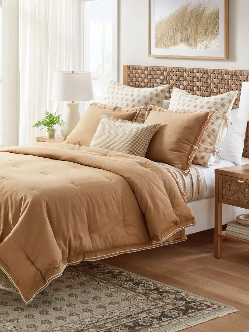 Threshold x Studio McGee Queen Camel 100% Cotton Comforter & Sham Set